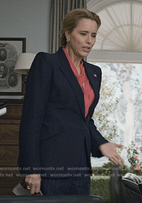 Elizabeth navy blazer on Madam Secretary