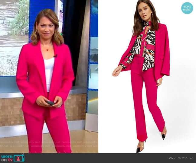 New York & Company Barely Bootcut Pant - 7th Avenue worn by Ginger Zee on Good Morning America