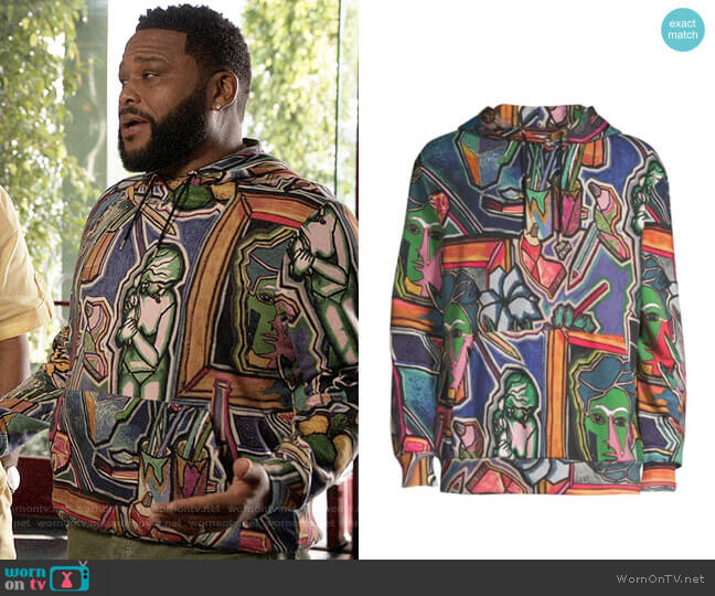 Paul Smith Artist Studio Print Hoodie worn by Andre Johnson (Anthony Anderson) on Black-ish