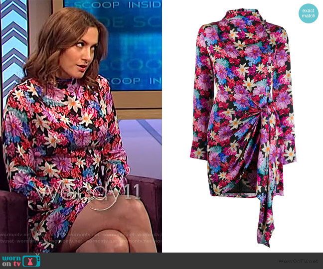 Pinko Floral Drape Mini Dress