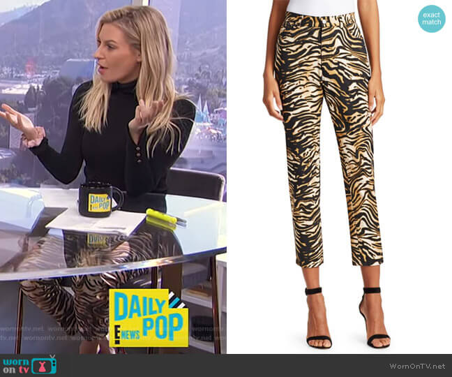 Rachel Comey Tesoro Tiger Print Jeans worn by Morgan Stewart on E! News