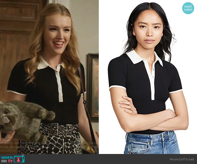 Rag & Bone Libby Polo worn by Kirby Anders (Maddison Brown) on Dynasty