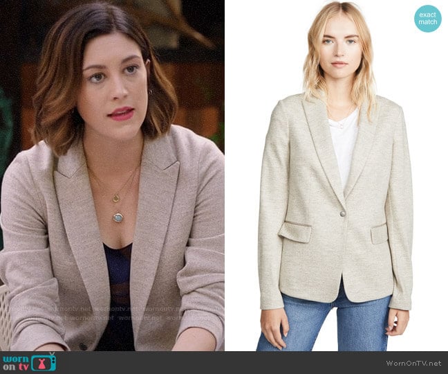 Rag & Bone Lexington Blazer in Oatmeal worn by Sydney Strait (Caitlin McGee) on Bluff City Law