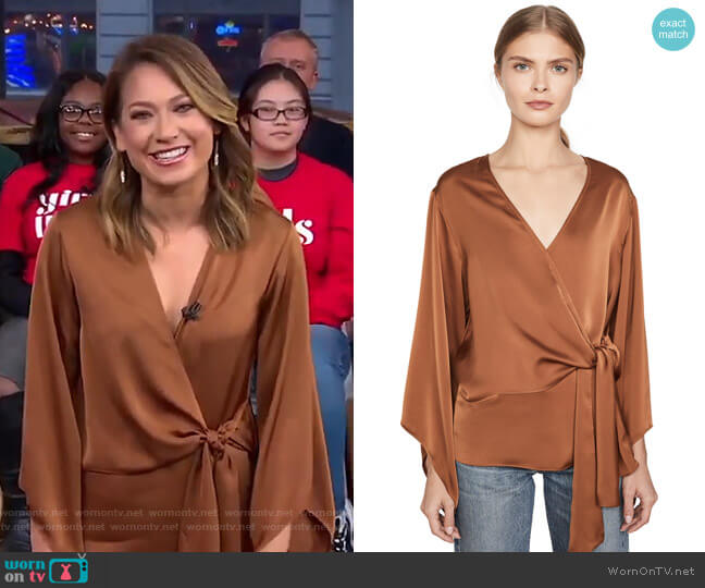 Ramy Brook Cassandra Blouse worn by Ginger Zee on Good Morning America