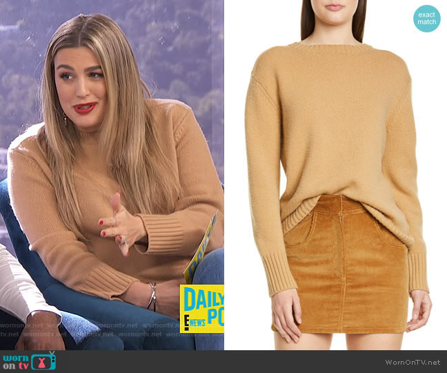 Re/Done '40s Crewneck Sweater worn by Carissa Loethen Culiner on E! News