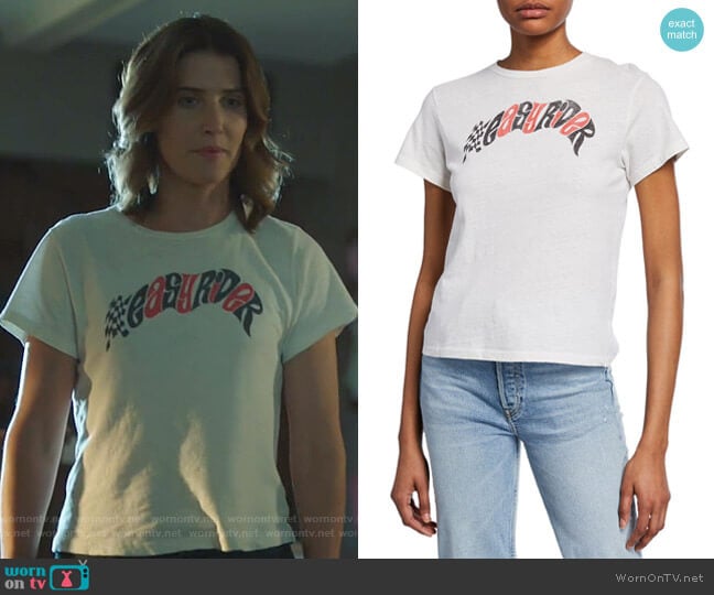 Re/Done Easy Rider Short-Sleeve Graphic T-Shirt worn by Dex Parios (Cobie Smulders) on Stumptown