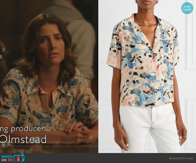 Re/Done Printed Hawaiian Shirt worn by Dex Parios (Cobie Smulders) on Stumptown