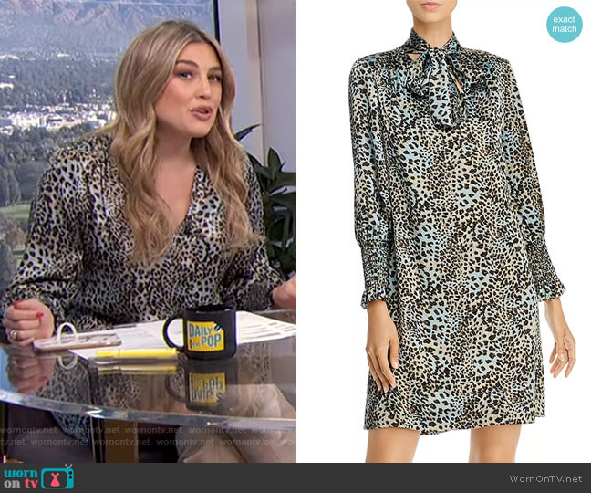 Rebecca Taylor Lynx Silk Shift Dress worn by Carissa Loethen Culiner on E! News