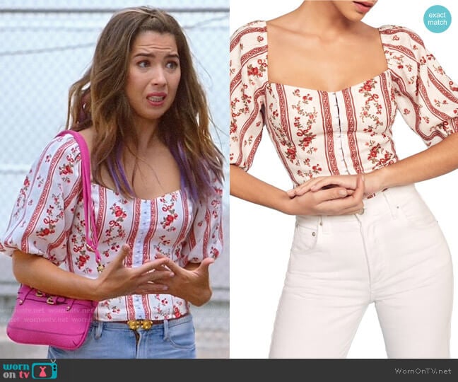 Reformation Romi Top worn by Cheyenne (Nichole Bloom) on Superstore