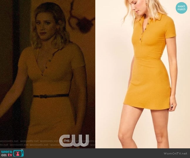 Reformation Wimbledon Dress worn by Betty Cooper (Lili Reinhart) on Riverdale
