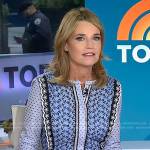 Savannah’s blue floral embroidered dress on Today
