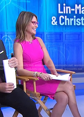 Savannah’s pink sleeveless dress on Today