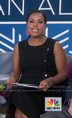 Sheinelle’s black button detail dress on Today