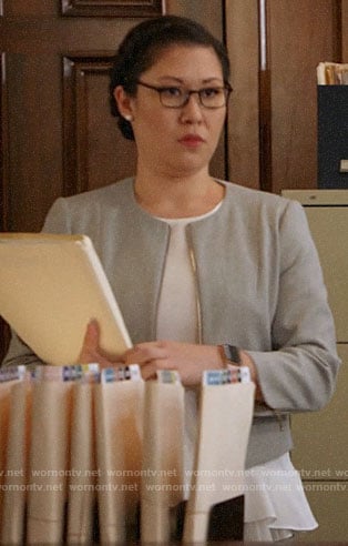 Sherri’s grey zip jacket on All Rise