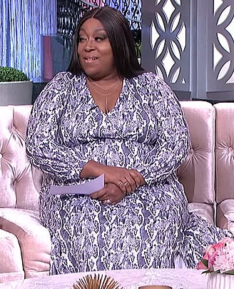 Loni’s snakeskin print maxi dress on The Real