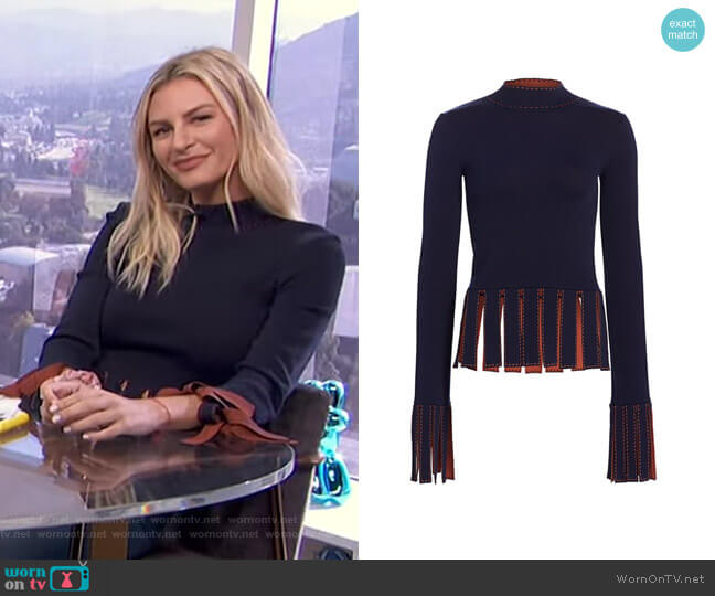 Staud Mika Top worn by Morgan Stewart on E! News
