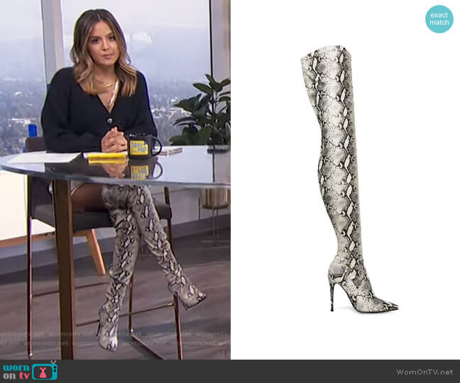 Steve Madden Dominique Over-The-Knee Stretch Boots worn by Erin Lim on E! News