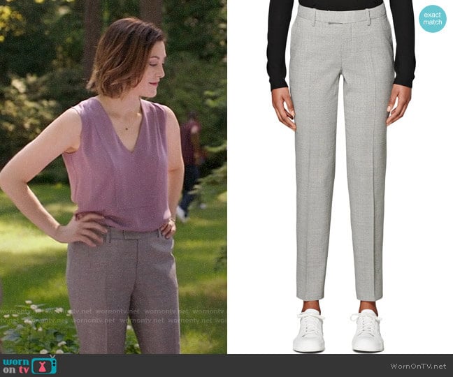 Robin Classic Wool Trousers bu Suistudio worn by Sydney Strait (Caitlin McGee) on Bluff City Law