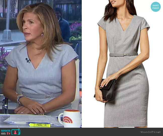 Ted Baker Michahd Belted Sheath Dress worn by Hoda Kotb on Today