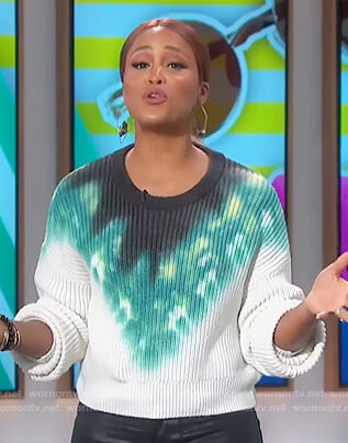 Eve’s tie dye sweater on The Talk