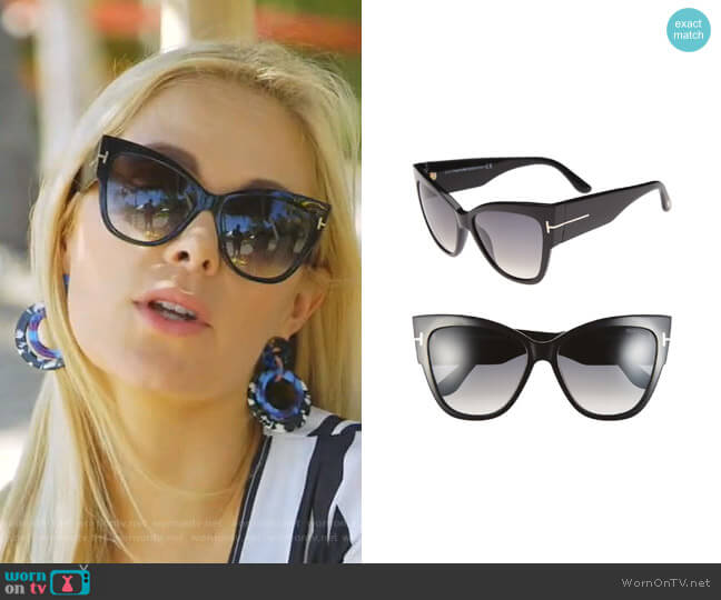 Tom Ford Anoushka Cat Eye Sunglasses worn by Kameron Westcott on The Real Housewives of Dallas