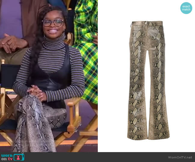 Tommy Hilfiger x Zendaya Flared Snakeskin Print Trousers