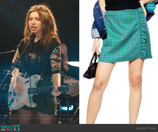 Topshop Check Frill Miniskirt worn by Sammi Karras (Katelyn Nacon) on Light as a Feather
