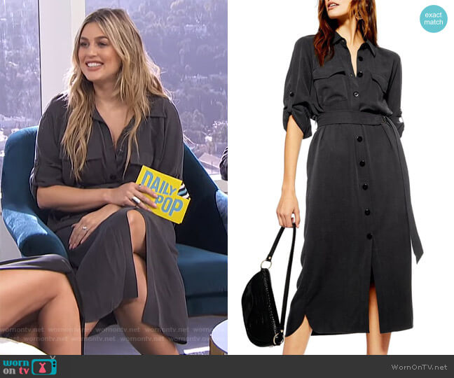 Topshop Utility Midi Shirtdress worn by Carissa Loethen Culiner on E! News