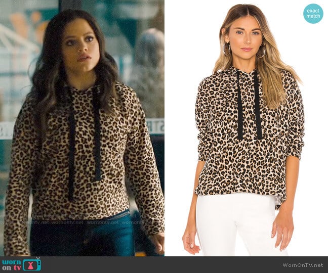 Velvet by Graham & Spencer Kassidy Leopard Hoodie worn by Maggie Vera (Sarah Jeffery) on Charmed