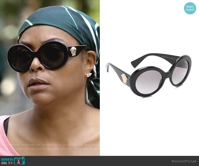 Versace Round Sunglasses worn by Cookie Lyon (Taraji P. Henson) on Empire