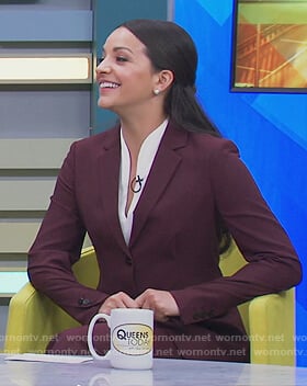 Diana’s burgundy blazer on Sunnyside