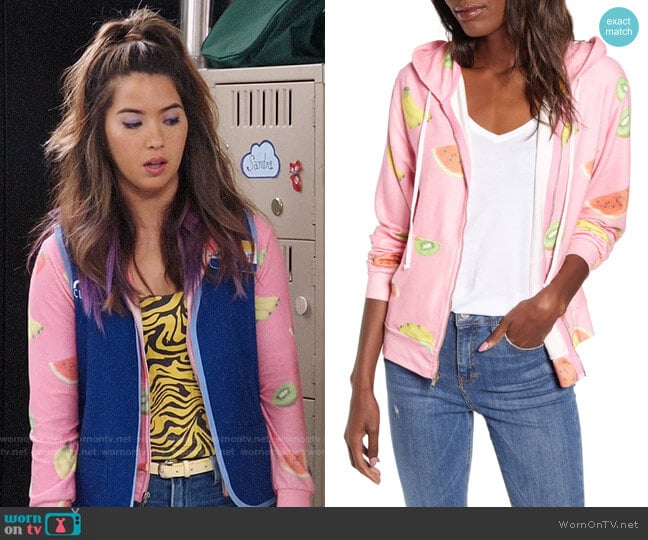 Wildfox Tutti Fruity Venice Full Zip Hoodie worn by Cheyenne (Nichole Bloom) on Superstore