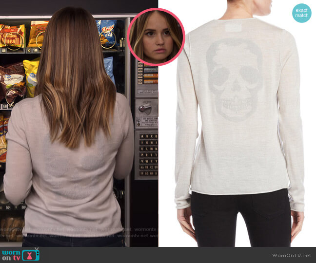 Zadig & Voltaire Strass Skull Sweater worn by Patty Bladell (Debby Ryan) on Insatiable