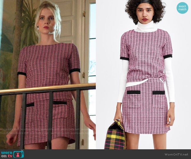 Zara Tweed Jacquard Co-ord Set worn by Astrid (Lucy Boynton) on The Politician