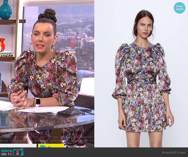 Zara Printed Mini Dress worn by Melanie Bromley on E! News