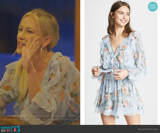 Zimmermann Bowie Frill Romper worn by Stephanie Hollman on The Real Housewives of Dallas
