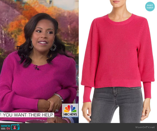 525 America Ribbed Bishop-Sleeve Sweater worn by Sheinelle Jones on Today