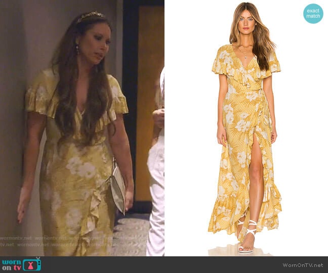 Amuse Society Frill Seeker Maxi Dress worn by LeeAnne Locken on The Real Housewives of Dallas