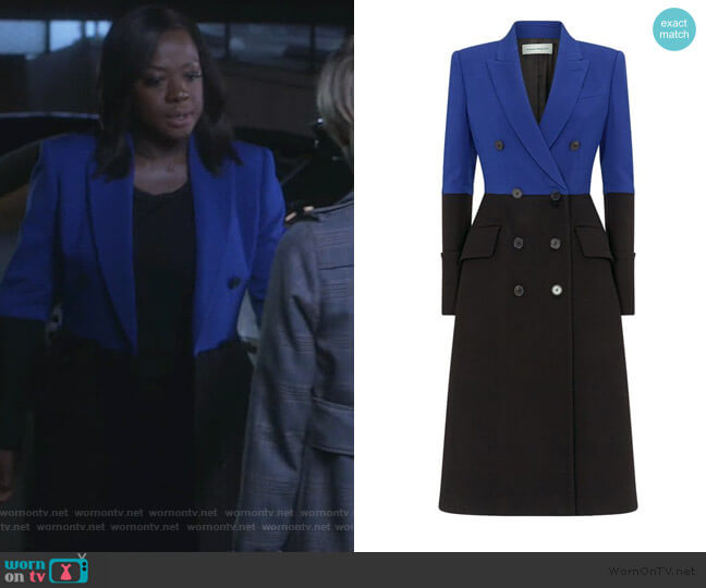 Alexander McQueen Wool-Cashmere Overcoat worn by Annalise Keating (Viola Davis) on How to Get Away with Murder