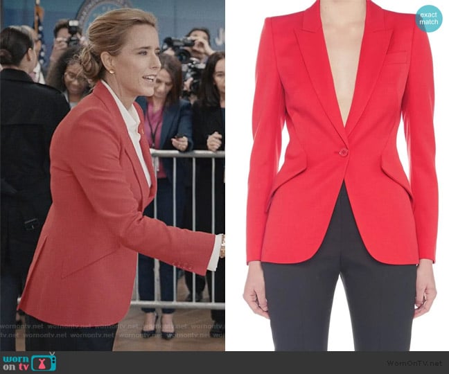 Alexander McQueen Single Breasted Blazer worn by Elizabeth McCord (Téa Leoni) on Madam Secretary