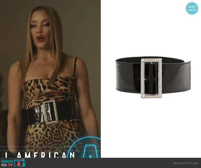 Alexandre Vauthier Wide Embellished Patent Leather Belt worn by Dominique Deveraux (Michael Michele) on Dynasty