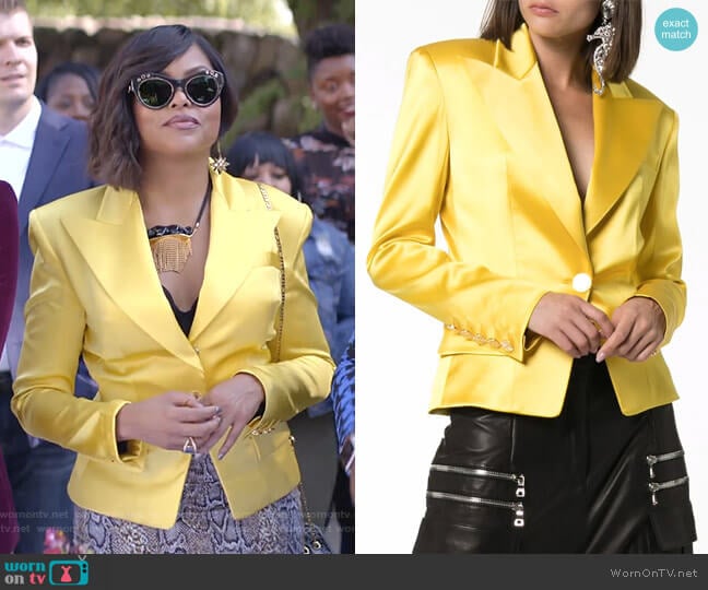 Alexandre Vauthier Single Breasted Blazer worn by Cookie Lyon (Taraji P. Henson) on Empire