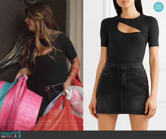 Alix NYC Sloan Cutout Bodysuit worn by Teresa Giudice on The Real Housewives of New Jersey