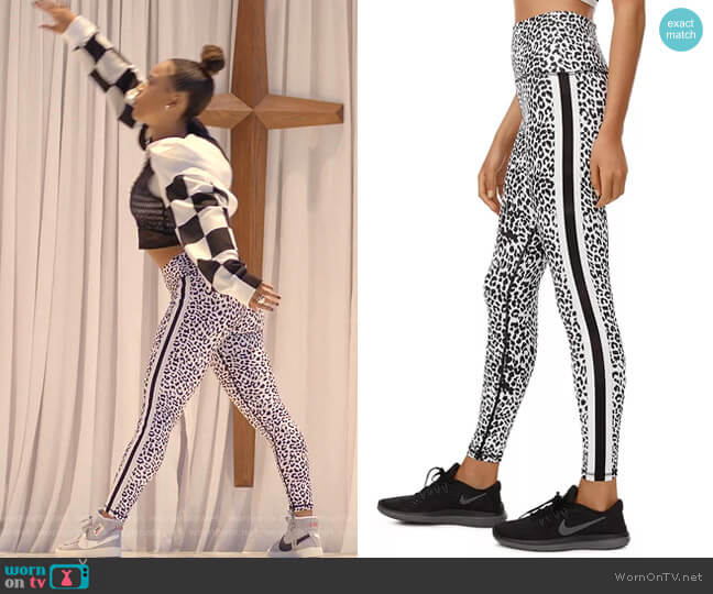 All Fenix Leopard-Print Active Leggings worn by Tiana Brown (Serayah McNeill) on Empire