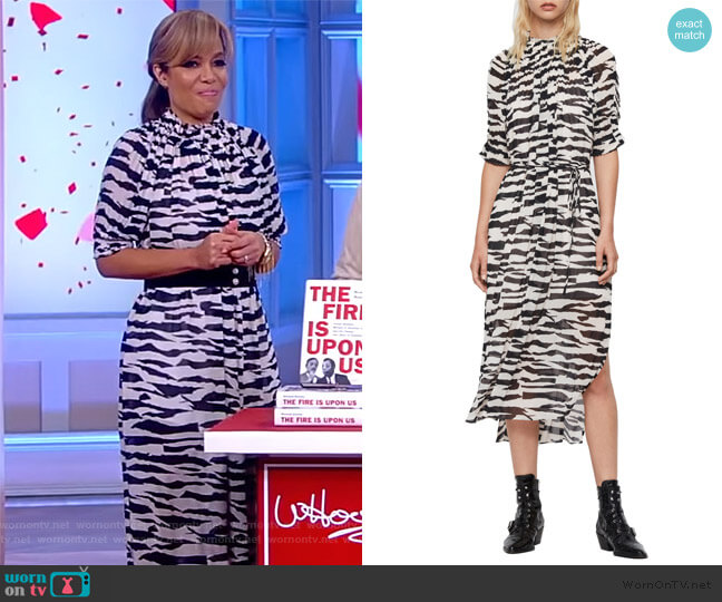 All Saints Xena Zephyr Midi Dress worn by Sunny Hostin on The View