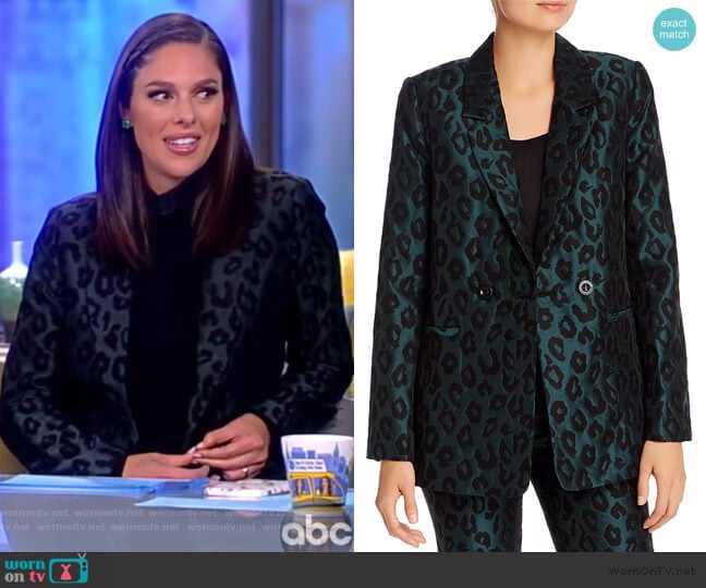 Anine Bing Madeleine Leopard Blazer worn by Abby Huntsman on The View