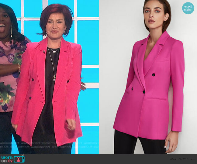 BCBGMAXAZRIA Long Blazer worn by Sharon Osbourne on The Talk