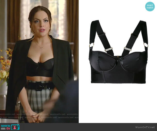 Bordelle Longline Bodice Bra worn by Fallon Carrington (Elizabeth Gillies) on Dynasty