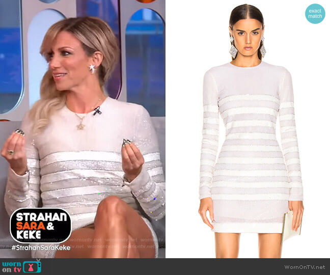 Balmain Sequin Stripe Mini Dress