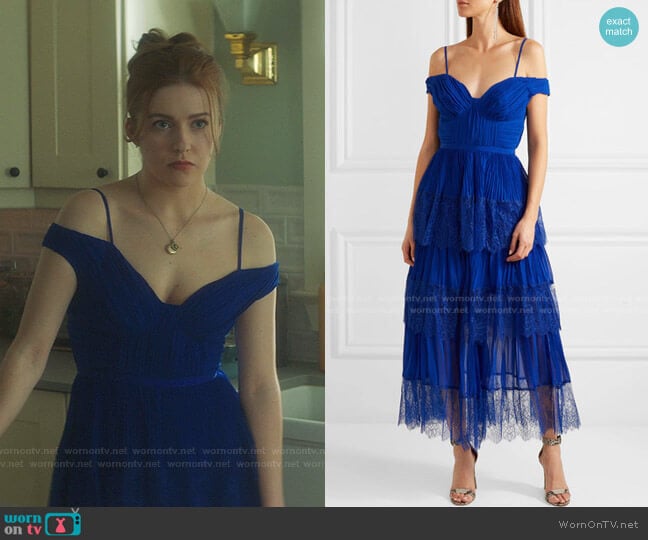 Self Portrait Bardot Dress worn by Nancy Drew (Kennedy McMann) on Nancy Drew